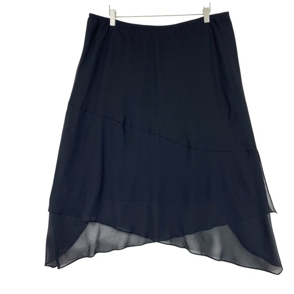 plus size chiffon panel black chiffon skirt lining size 2x by TRADITION - Picture 1 of 13